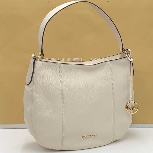 MICHAEL KORS BROOKE LG HOBO SHOULDER BAG LEATHER LT CREAM - Picture 15 of 16